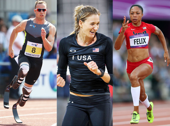 Oscar Pistorius, Misty May-Treanor, Allyson Felix Oscar Pistorius, Misty May-Treanor, Allyson Felix